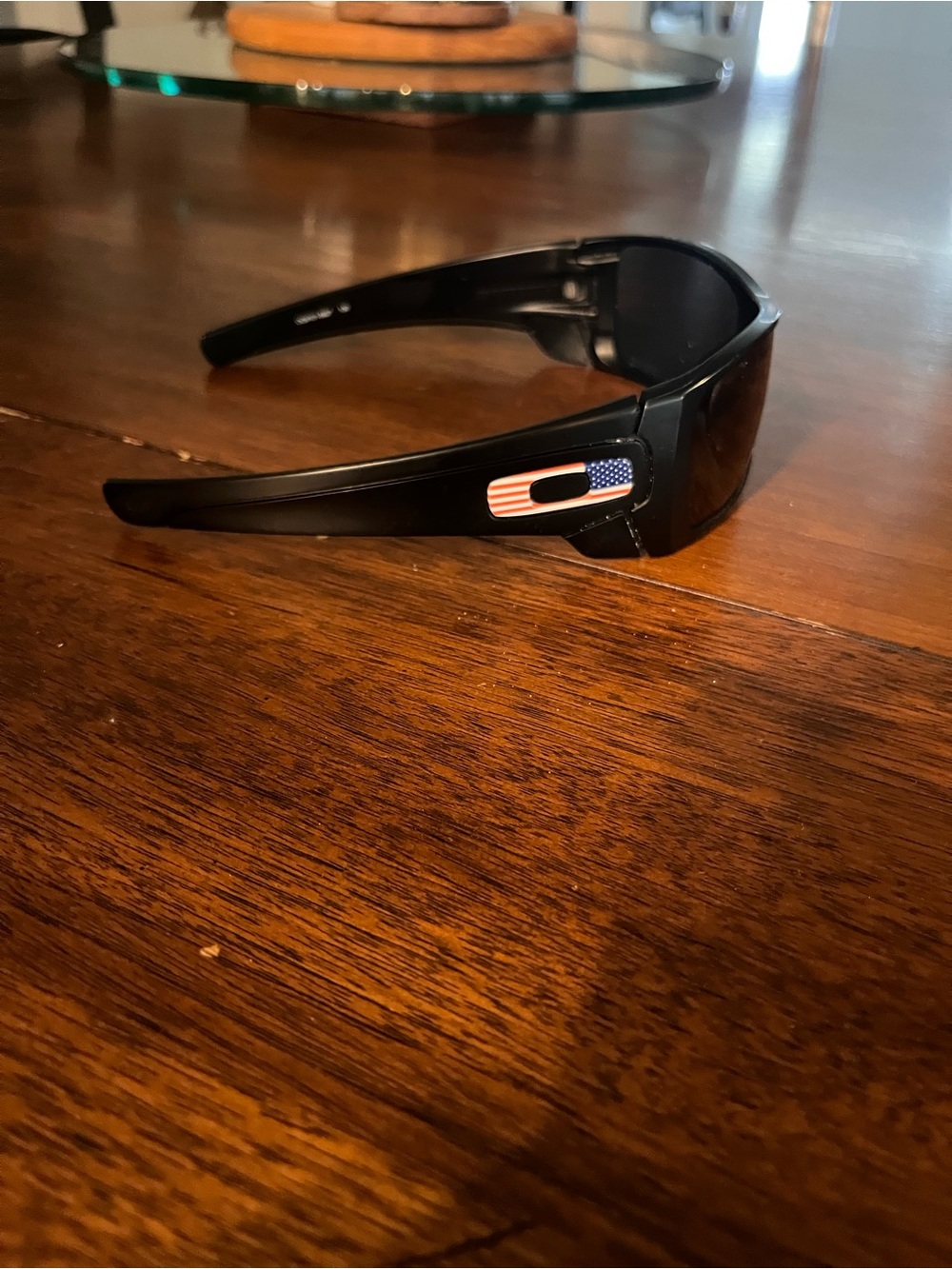 Oakley Black Sunglasses with American Flag Accent